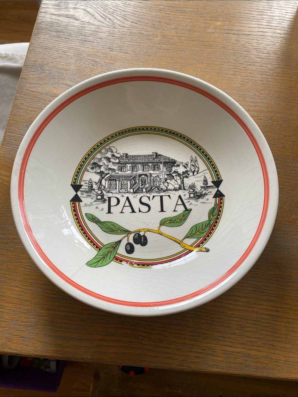 Vintage Himark Italian Ironstone Pasta Serving Bowl  (Buona San Remo Italia)